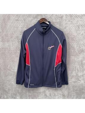 USA Cycling Jacket Mens Medium Blue Red Cycling Holloway Full Zip Track